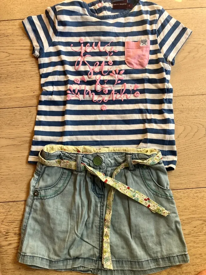Ensemble jupe et tes-short 3 ans Sergent Major