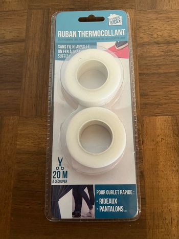 Lot 2 bandes thermocollantes  blancs 2X10M  à découper neufs 🪡