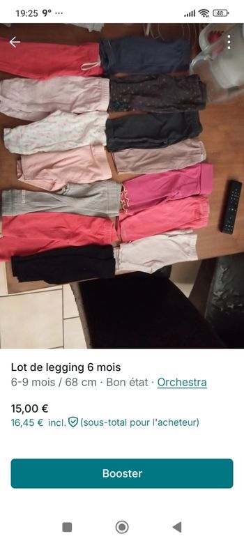 Lot leggings 6 mois