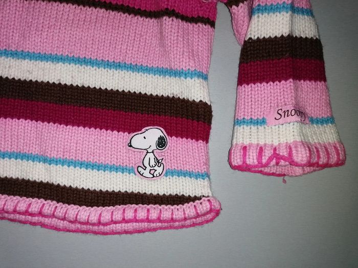 Pull à capuche snoopy en laine 2ans-92cm - photo numéro 3