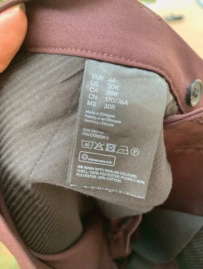Pantalon skinny bordeaux h&m - photo numéro 7
