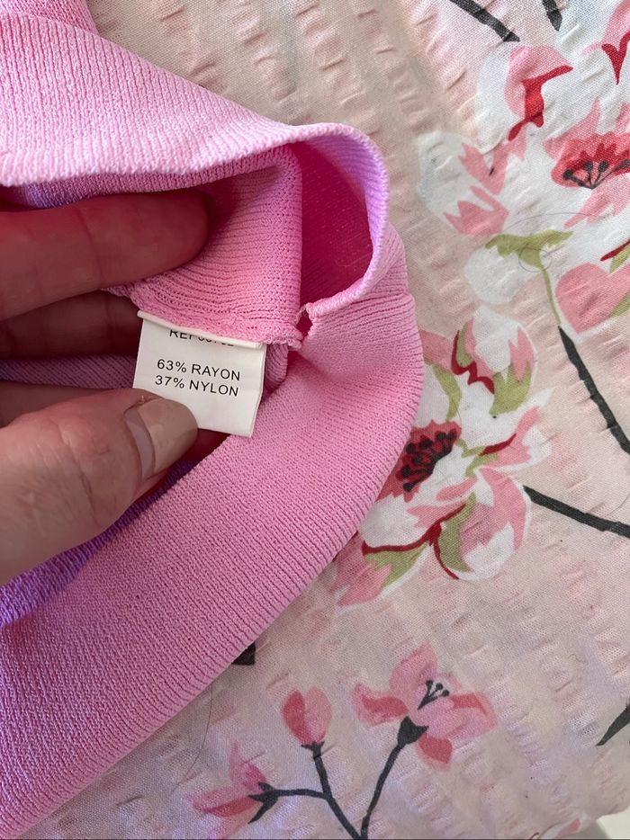 Débardeur rose avec petits strass argentés - photo numéro 7