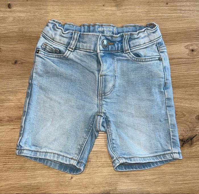 Bermuda en jean bleu clair