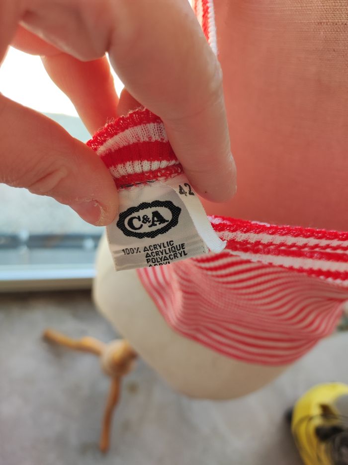 Top rouge blanc Taille 42 - photo numéro 3