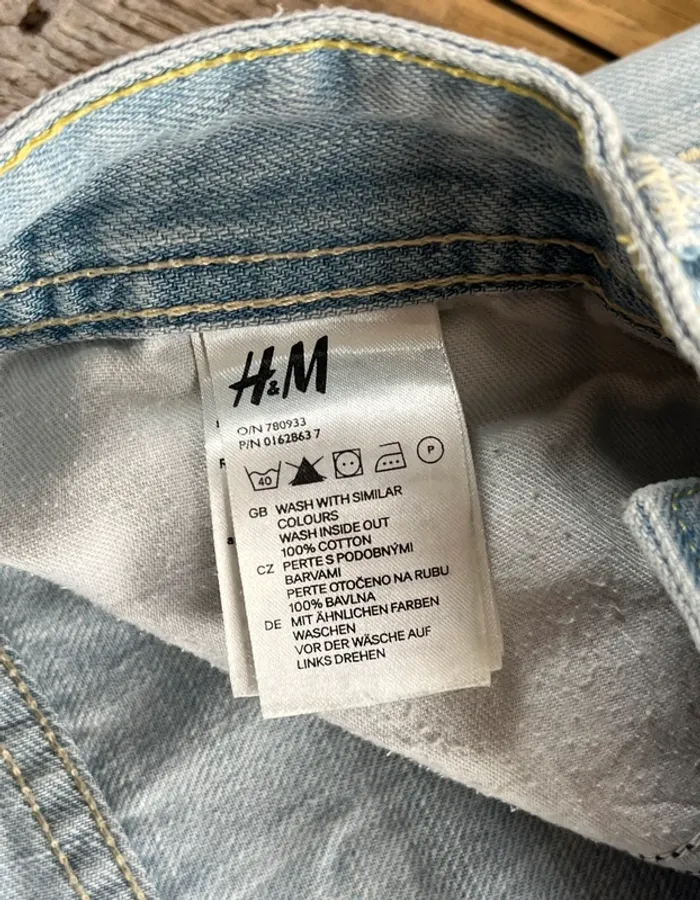 Short en jean bleu clair H&M - photo numéro 6