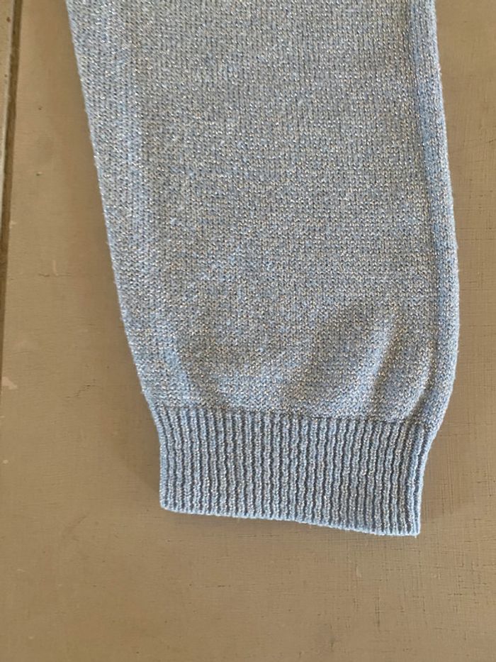 Pull Made in Italy bleu ciel argenté avec étoiles taille M - photo numéro 10