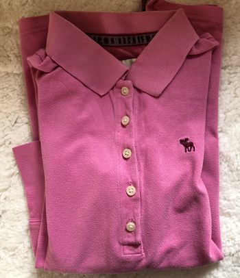 Polo manches longues rose 40 Abercrombie