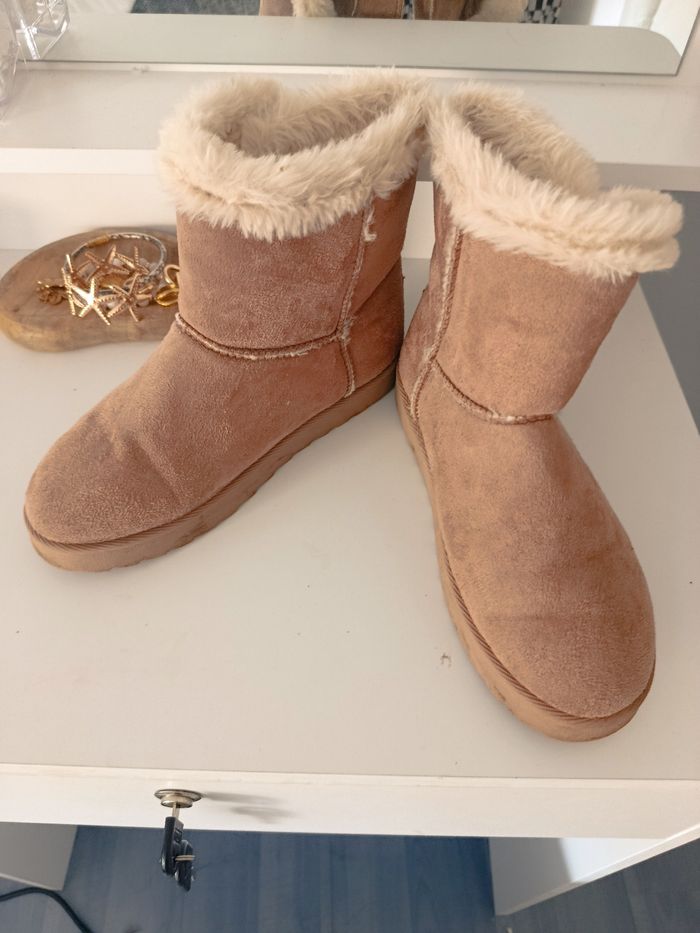 Bottines camel foirrées - photo numéro 4