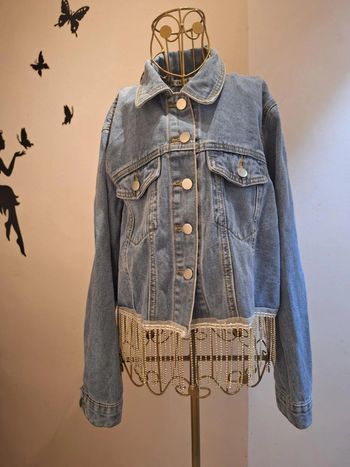 Veste en jeans & strass