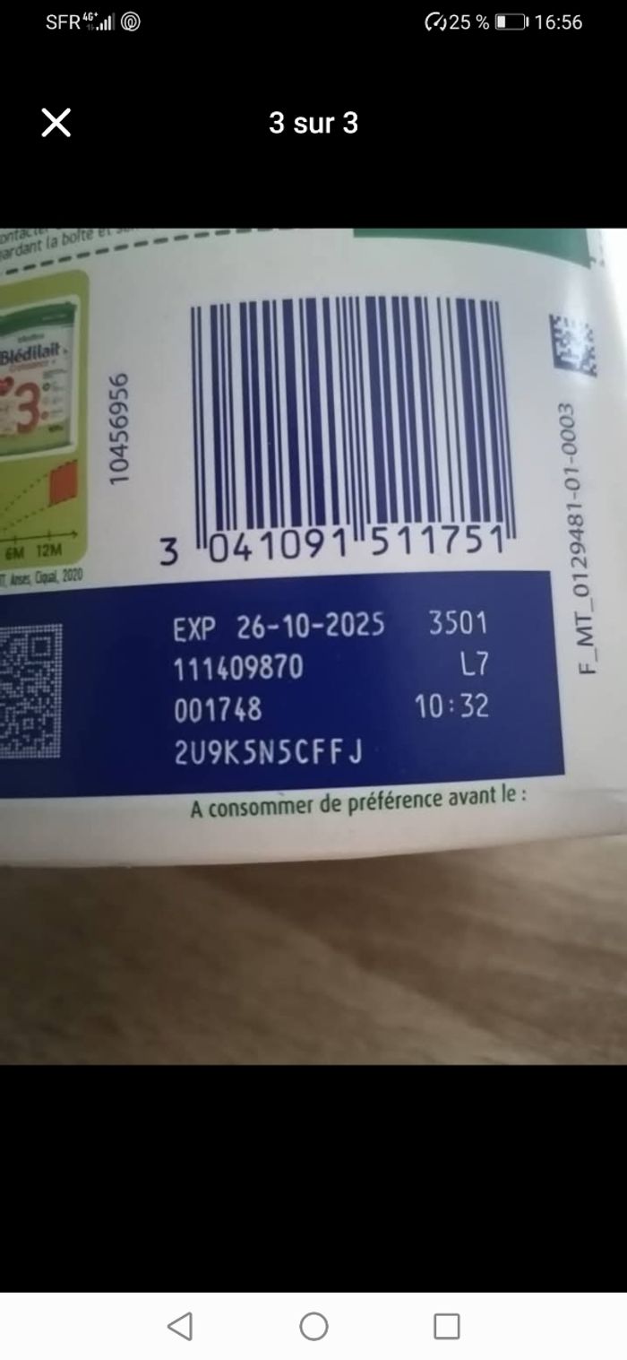 Lot de 3 pots de Blédilait Bledigest 2 formule épaissie - photo numéro 3