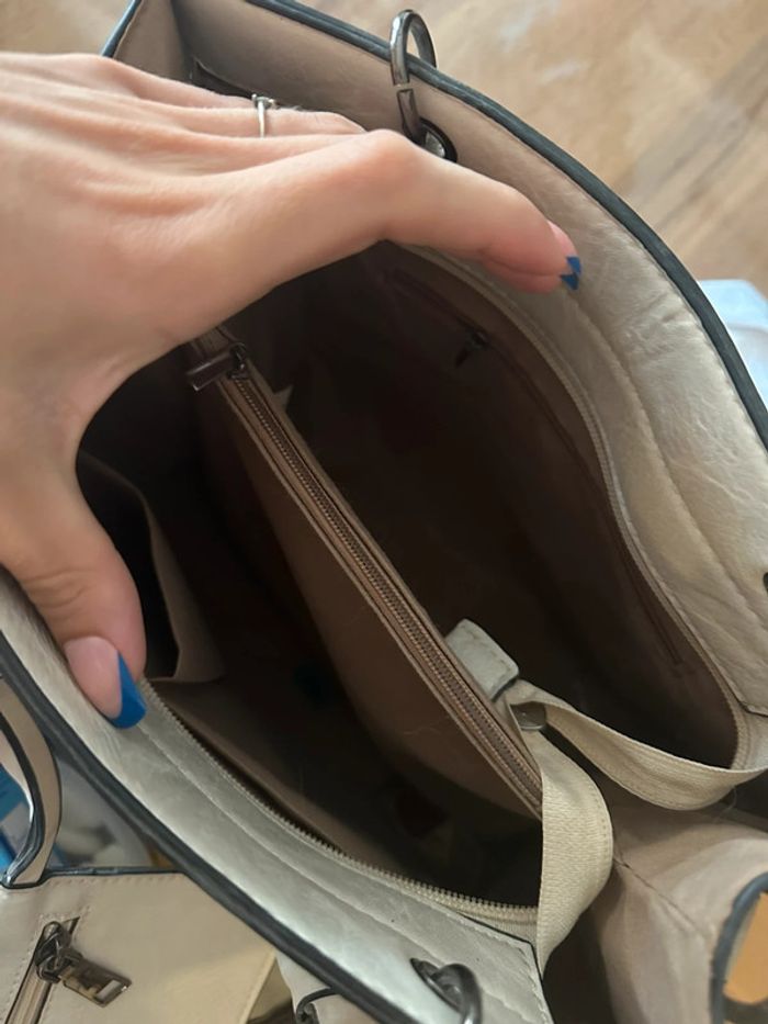 Sac à main crème - photo numéro 4