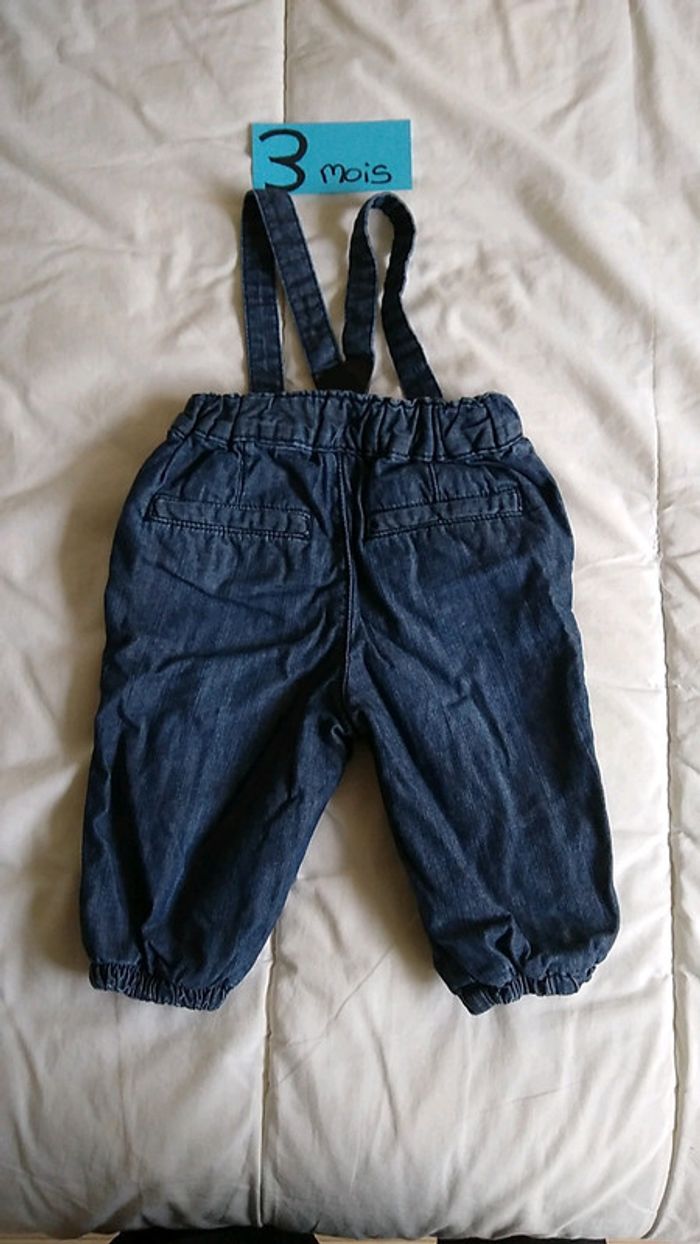 Salopette en jean doublée 2/4M - photo numéro 2