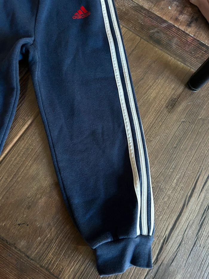 Jogging survêtement adidas garçon 24/36 mois bleu marine coton - photo numéro 3
