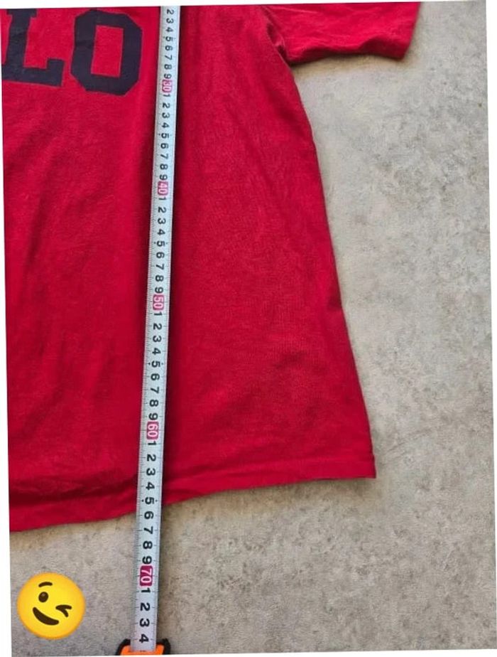 T-shirt Ralph Lauren XL coupe col rond rouge Homme Men tee114 - photo numéro 5