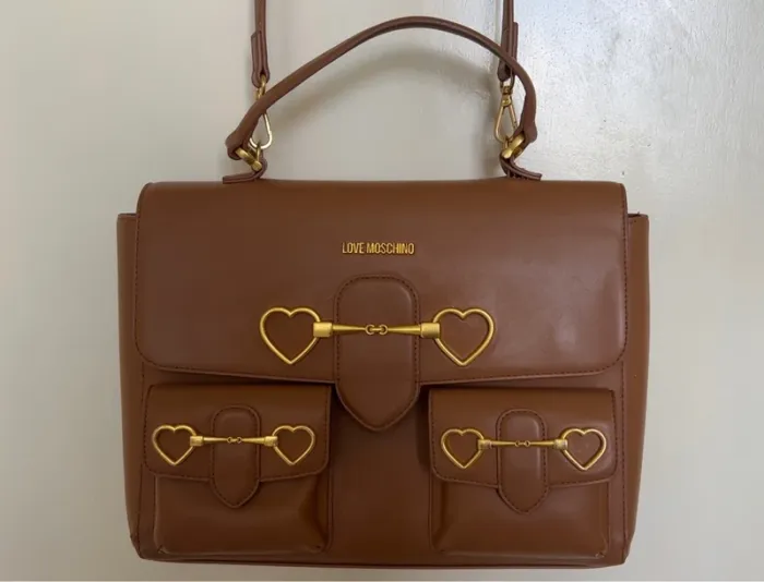 Sac à main Love Moschino marron camel 🤎 - photo numéro 2