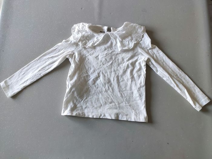 Tee shirt manches longues blanc Kiabi 5 ans