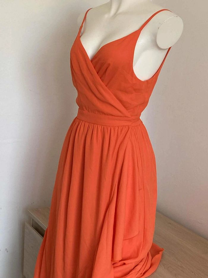 Robe débardeur cache-coeur/porte-feuille col V à volants XS 34 Smash - photo numéro 3