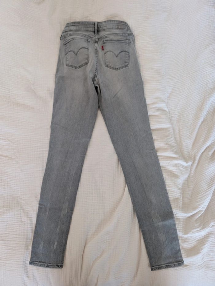Jean droit gris Levi's stretch taille haute taille 30/32 - photo numéro 2