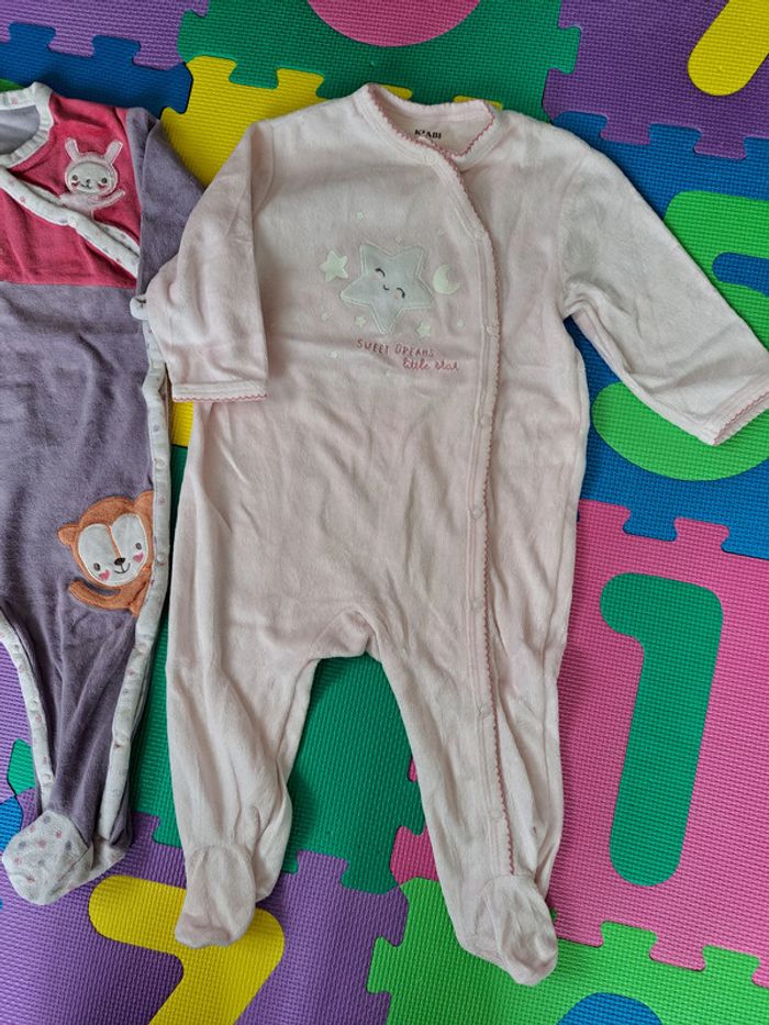 Lot 4 pyjamas velours 12m - photo numéro 3