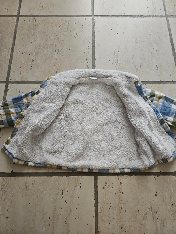 Chemise chaude à carreaux bleu - Tape à l'œil - 24 mois/86 cm - photo numéro 2