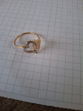 Bague cœurs croisés