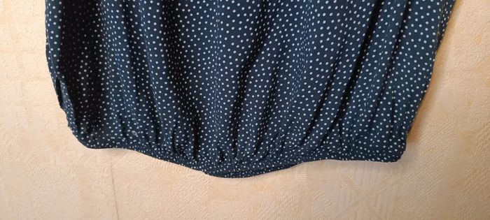 Blouse bleue à pois blanc - photo numéro 4