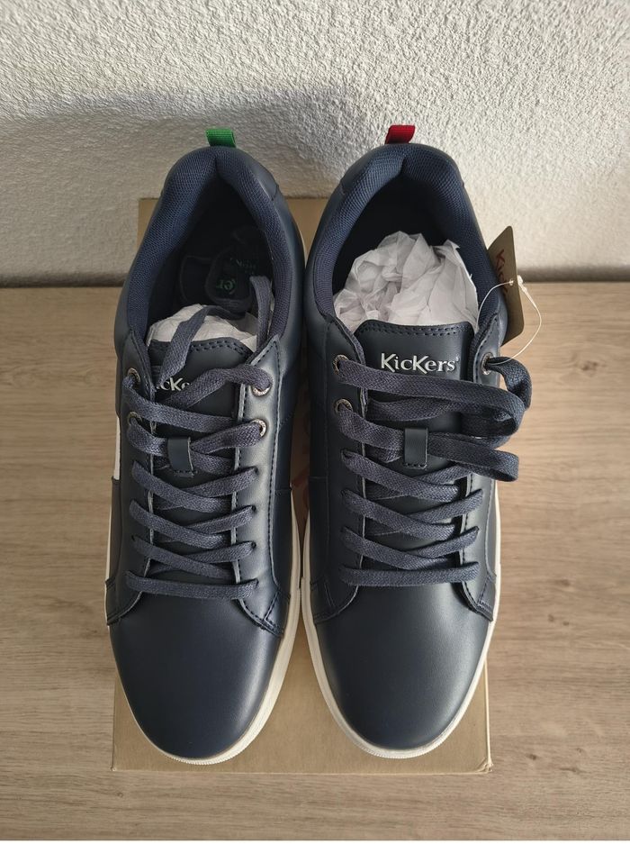 Chaussures baskets sneakers Kickers basse Homme noir blanche neuves taille 46 - photo numéro 6