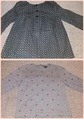 Lot 2 blouses/tuniques manches longues, 5 ans