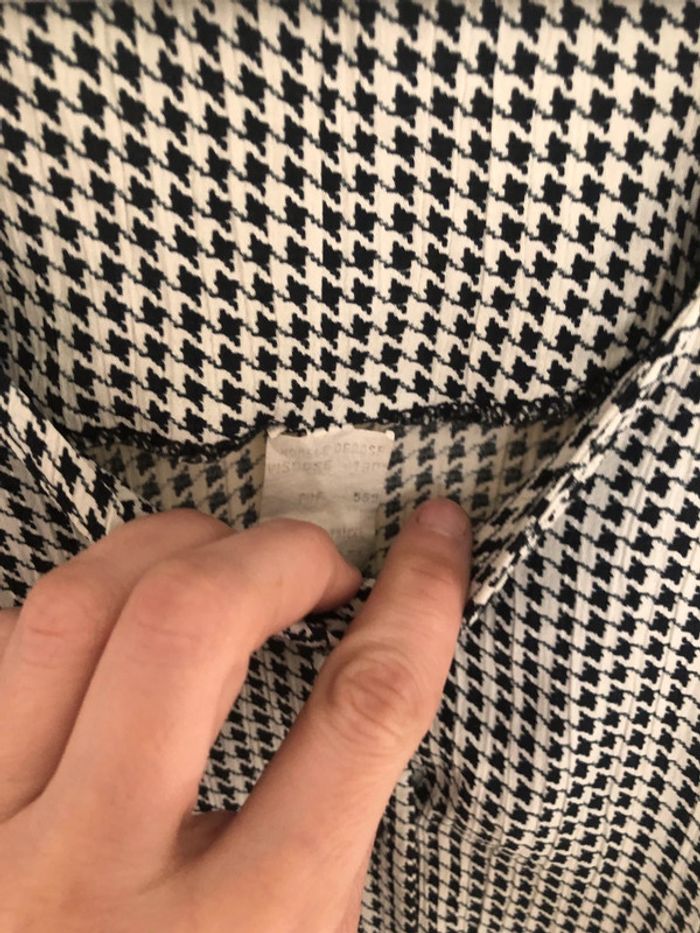 Blouse vintage motif pied-de-poule 42 44 excellent état - photo numéro 15