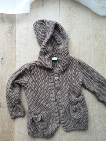 Pull capuche 6 mois fille