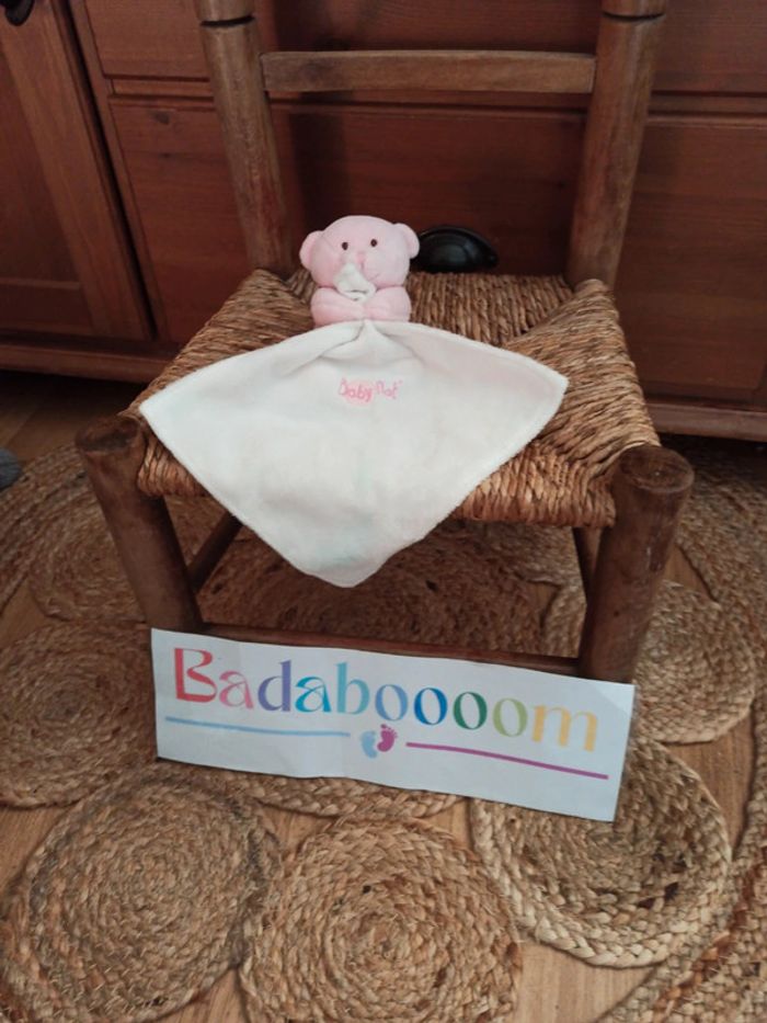 Doudou ours rose baby nat tbe