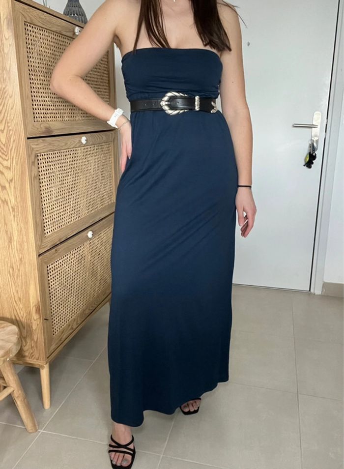Robe longue bleu marine Karma Koma