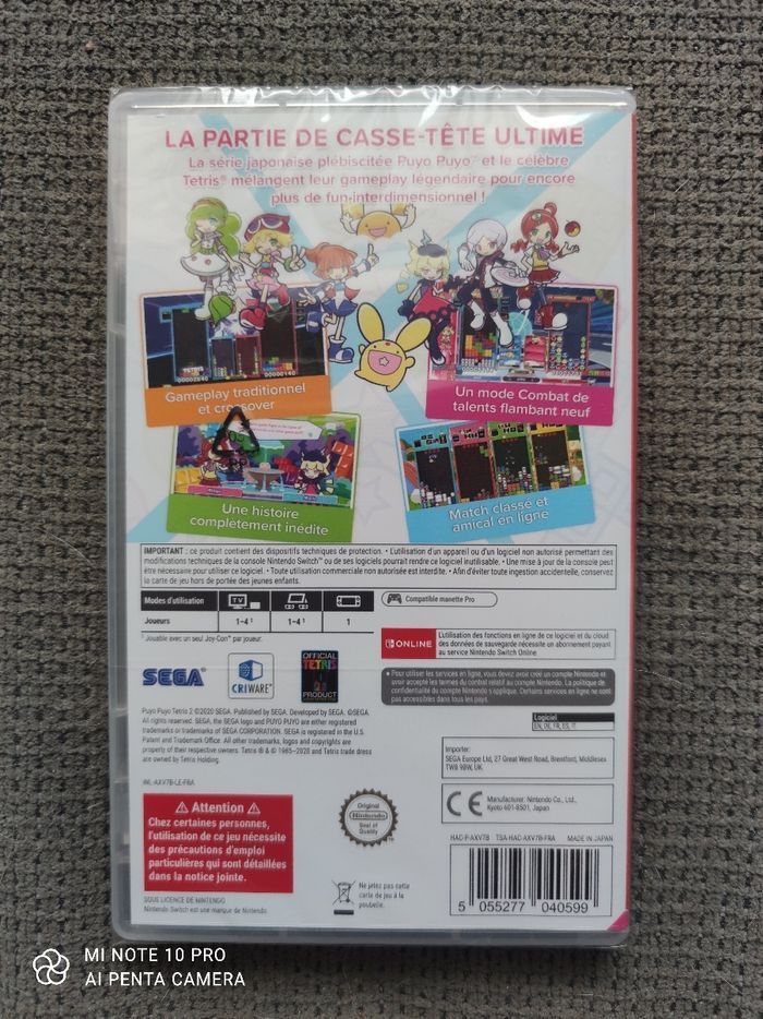 Jeu Nintendo Switch puyopuyo Tetris 2 neuf sous blister - photo numéro 2