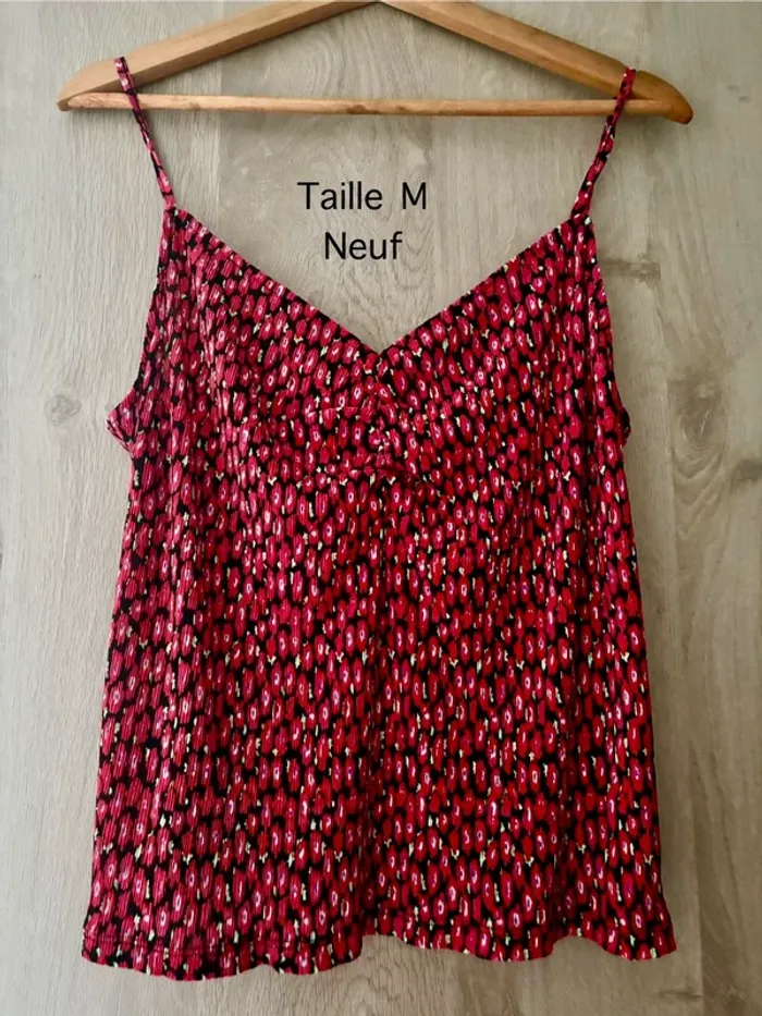Top froncé imprimé Mango