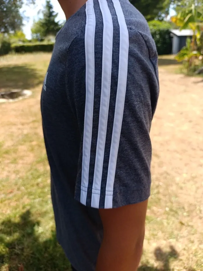 T-shirt adidas aeroready gris - photo numéro 3