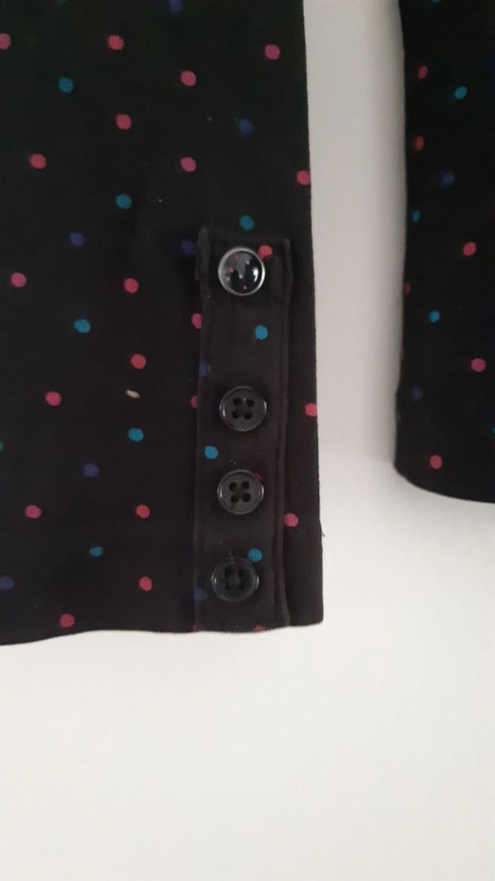 Col roulé noir à pois 10 ans - photo numéro 3