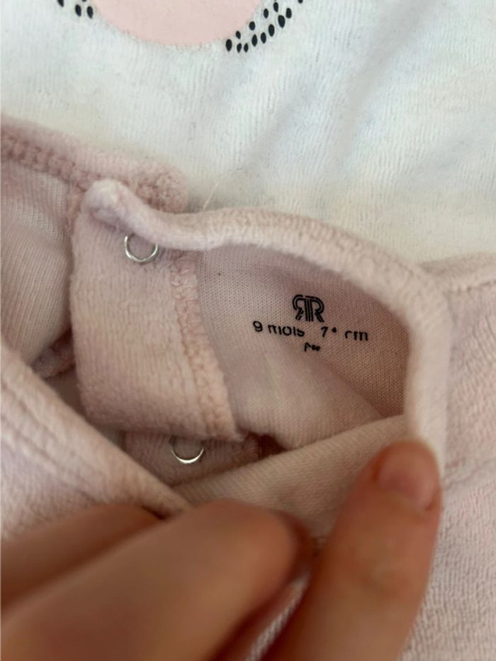 Lot de 2 pyjamas en velours fille - 9 mois - La Redoute - photo numéro 2