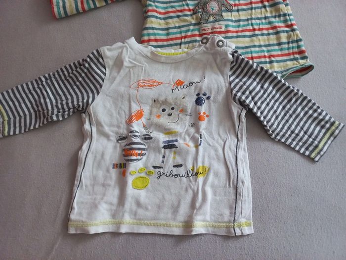 Lot de 6 tee-shirts manches longues 9 mois - photo numéro 6