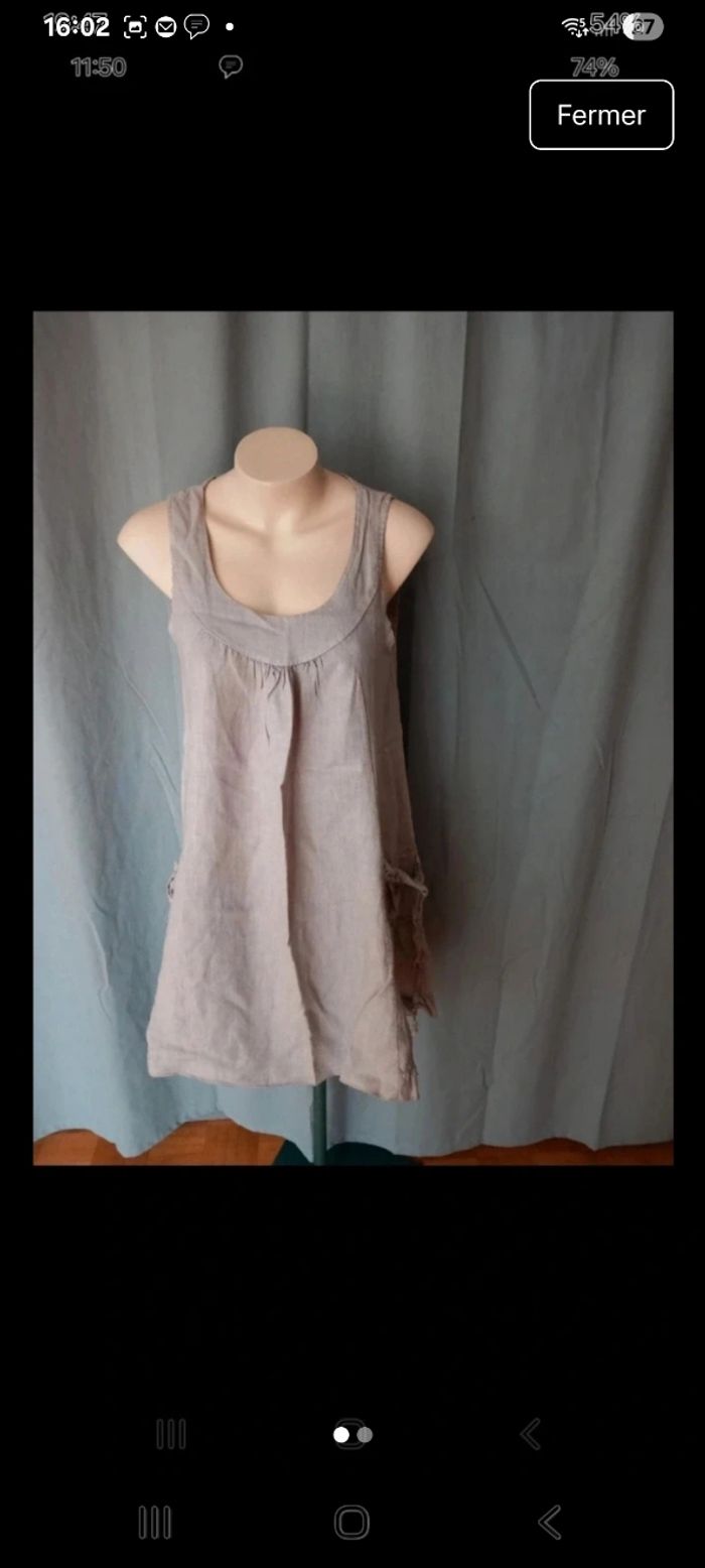 Très jolie robe débardeur taille L