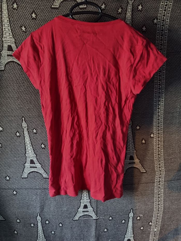 T-shirt uni rouge 16ans mixte - photo numéro 3