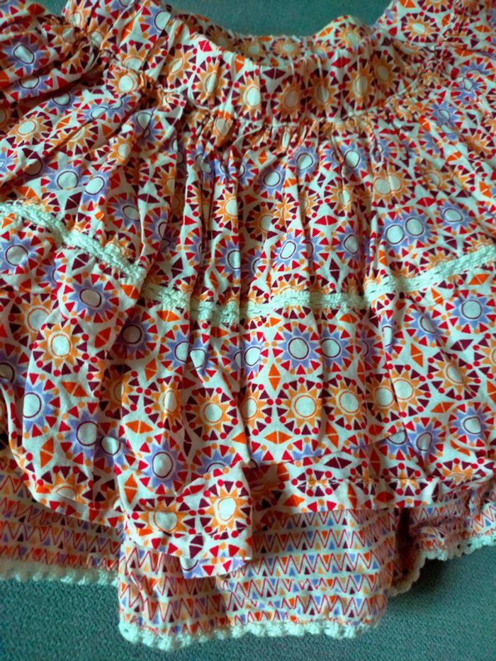 Jupe fille 23 mois – Kid Kanpi – Motifs colorés & dentelle - photo numéro 3