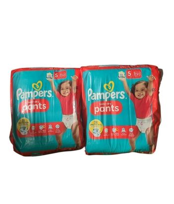 Lot de 2 paquets de couches culottes PAMPERS Baby-dry Taille 5