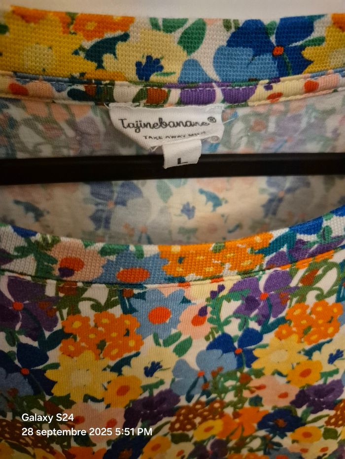 Top haut allaitement Tajine Banane taille L fleurs - photo numéro 2