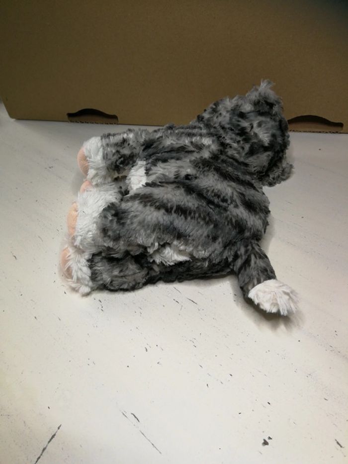 Peluche Doudou Chat Gris Blanc Ikea Lilleplutt 22 Cm - photo numéro 4