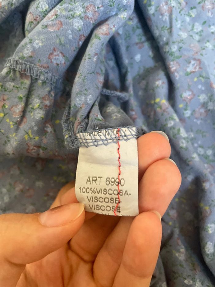 Robe ample bleu à motifs fleuris XXL - photo numéro 3