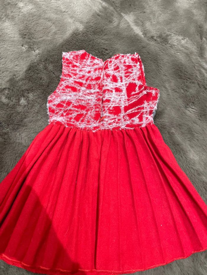 Robe chicaprie velour rouge neuve 24 mois - photo numéro 5