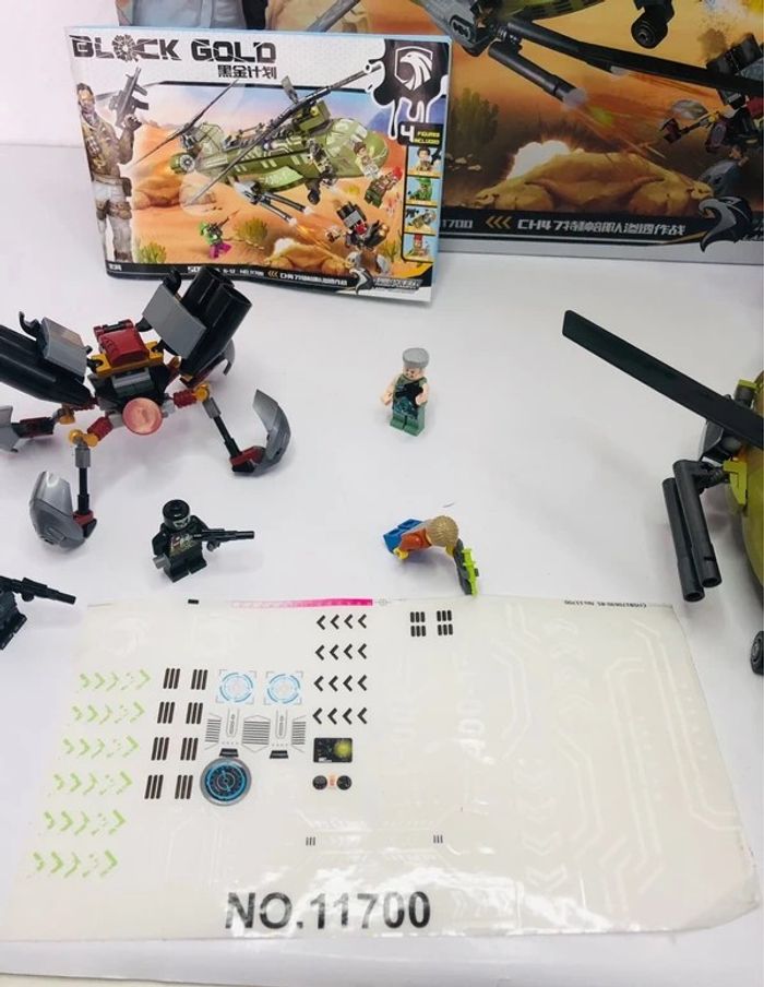 Black gold jeu de construction hélicoptère militaire 506 pièces - photo numéro 7