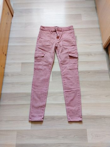 Jean skinny couleur framboise