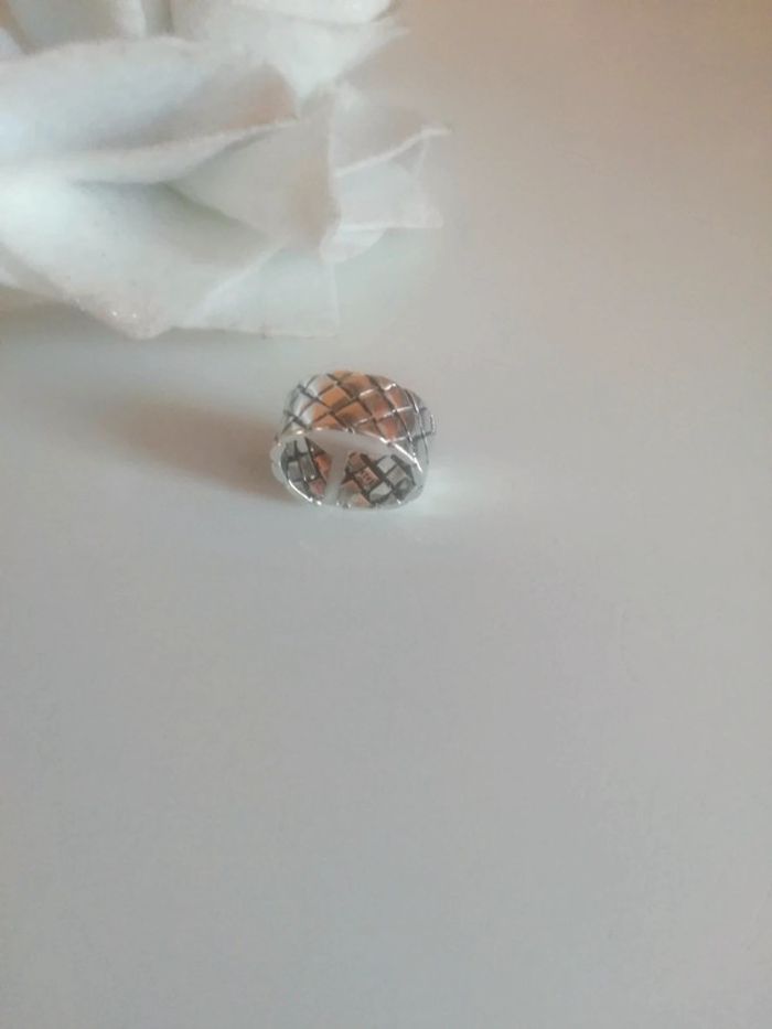 🌸Bague anneau large strié argent Neuf 🌸