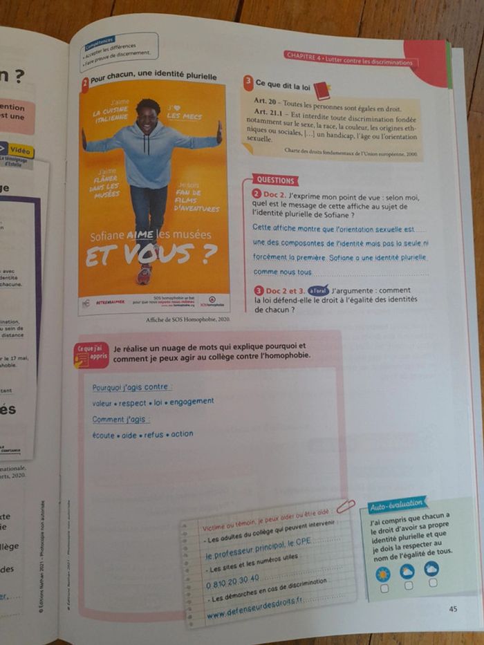 Cahier/ manuel scolaire emc 5e version prof - photo numéro 4